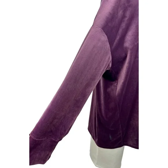 Pure jill Purple Hoodie Polyester/Spandex 3/4 Sleeve Size XL - Picture 7 of 8
